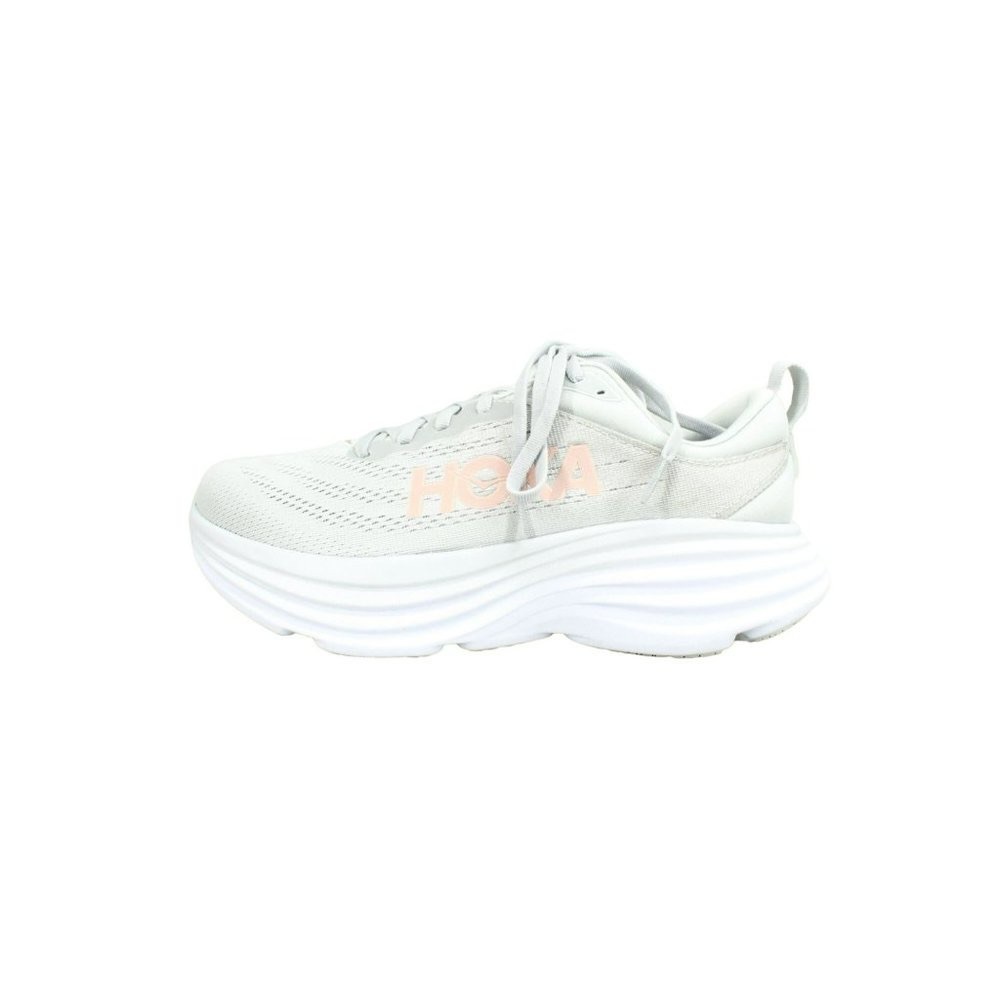 Hoka One One Bondi 8 Gray Mesh Lace Up Running Sneakers Shoes Size 8 D